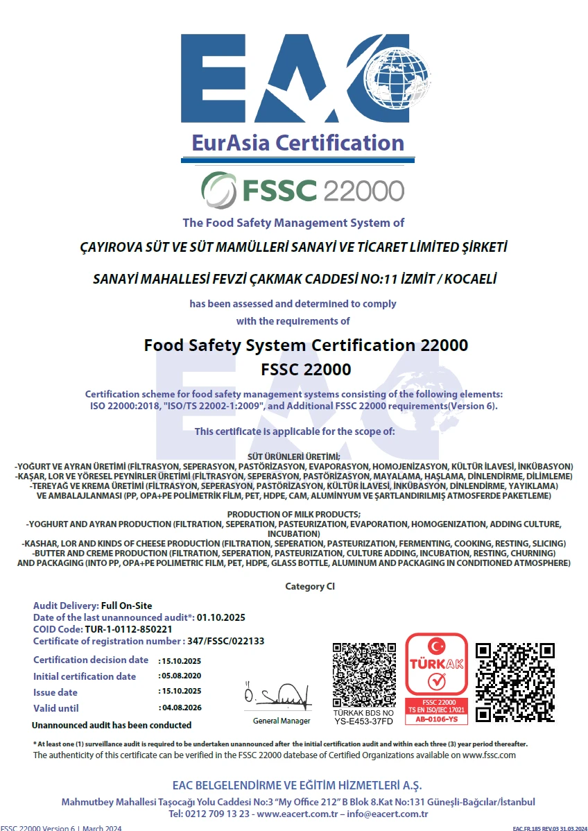 Çayırova Süt ve Süt Ürünleri